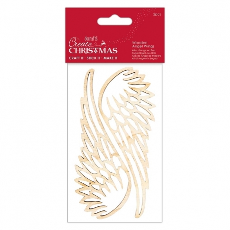 Create Christmas Wooden Angels Wings 2pk (PMA 359928)