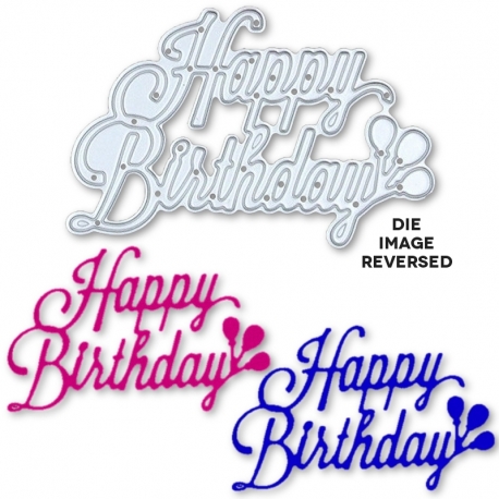 Printable Heaven die - Happy Birthday with Balloons (1pc)