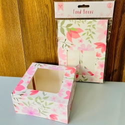 Mother's Day Food Boxes - Pink Watercolour Flowers (MOT6174)