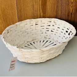 Mother's Day Woven Hamper Basket - White (MOT4790)