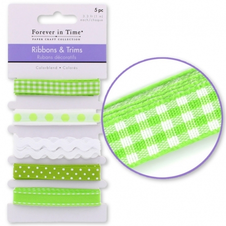 Forever in Time Ribbons & Trims - Soft Green (SR400D)
