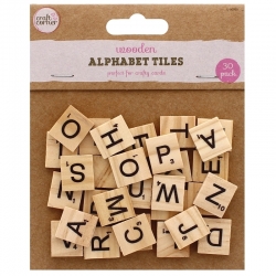 Wooden Alphabet Letter Tiles 30pk (U-80980)