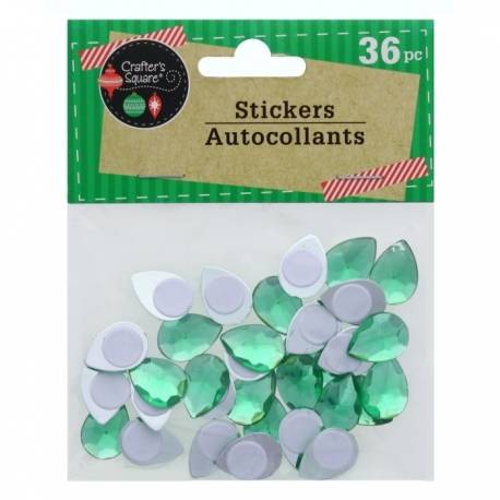 Gemstone Stickers - Green Teardrops (207359)