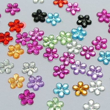 5mm Flower Gems Assorted (200pcs)