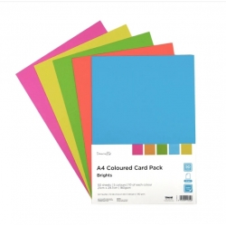 Dovecraft A4 Coloured Card 180gsm - Brights (DCCRD016)