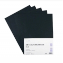 Dovecraft A4 Coloured Card 180gsm - Black (DCCRD006)