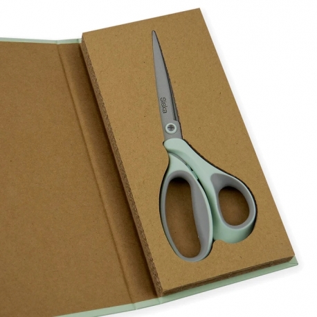 Siska 8-inch all-purpose scissors - Silver Teflon coating (SKSCR002)