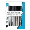 Permanent Marker-pens Black 8 Pack (STA6380)