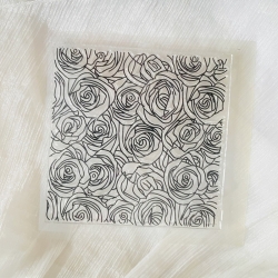 Clear Stamp - Rose Background (1pc)