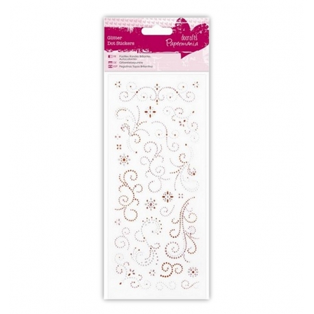 Glitter Dot Stickers - Flourishes Orange & Pink (PMA 818215)