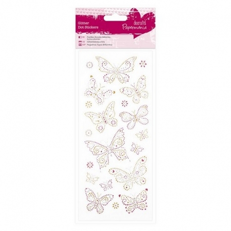 Glitter Dot Stickers - Butterflies (PMA 818208)