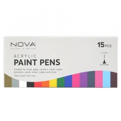 Nova 15 pieces Acrylic Paint Pens (NVMXM016)