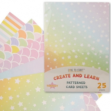 Love to Craft Patterned Craft Sheets A4 (LCKID015)