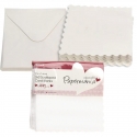Papermania 3" x 3" Cards/Envelopes (20pk 300gsm) - Scalloped White (PMA 151004)