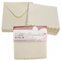 Papermania 3" x 3" Cards/Envelopes (20pk 300gsm) - Scalloped Cream (PMA 151005)