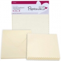 Papermania Square Scalloped Cards/Envelopes 13.5 x 13.5cm (12pk 300gsm) - Cream (PMA 150212)