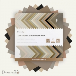 Dovecraft Coloured 12x12 Paper Pack - Neutral (DCDP63)