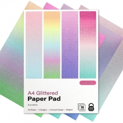 A4 First Edition Pastel Ombre Glitter Paper Pad (FEPAD265)