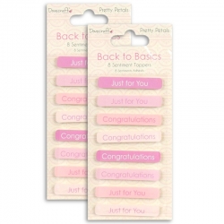 2 for 1 OFFER - Dovecraft Back to Basics Sentiment Toppers x 2