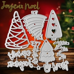 Printable Heaven Large die - Joyeux Noel Christmas Tree Set (9pcs)