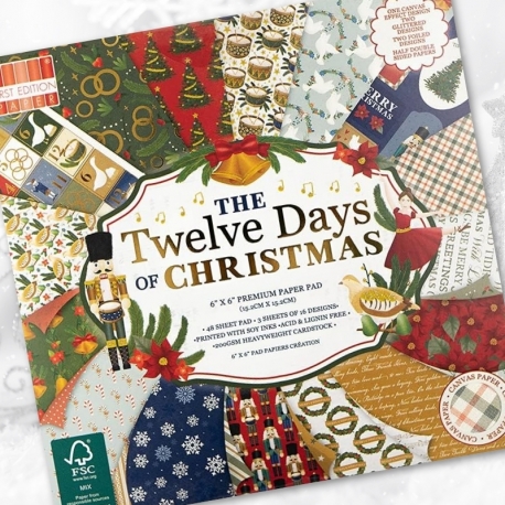 First Edition 6 x 6 Paper pad - 12 Days of Christmas