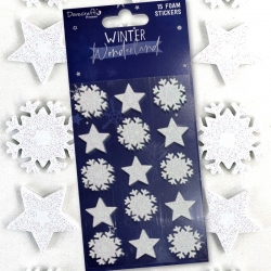 Dovecraft Premium Winter Wonderland Foam Snowflake Stickers