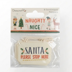 Christmas Naughty or Nice Hanging Sentiment Toppers