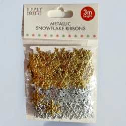 Simply Creative Christmas Metallic Snowflake Ribbon
