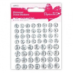 Shimmer Dome Stickers (60pcs) - Silver (PMA 805902)
