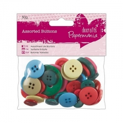 Assorted Buttons (50g) - Brights (PMA 354318)