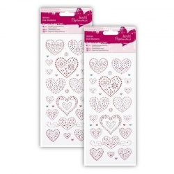 2 for 1 Offer - 2 x Glitter Dot Stickers, Love Hearts (PMA 818205 x 2)