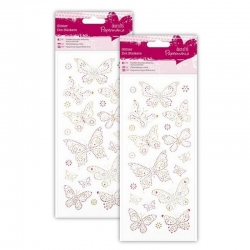 2 for 1 Offer - 2 x Glitter Dot Stickers, Butterflies (PMA