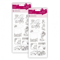 2 for 1 Offer - 2 x Colour-in Glitter Stickers - Seaside (PMA 804209 x 2)