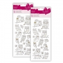 2 for 1 Offer - 2 x Colour-in Glitter Stickers - Owls (PMA 804207 x 2)