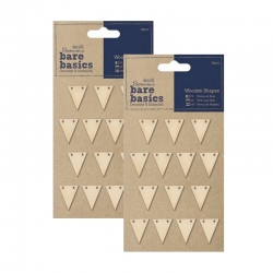 2 for 1 Offer - 2 x Wooden Adhesive Mini Bunting Flags (PMA 174612 x 2)