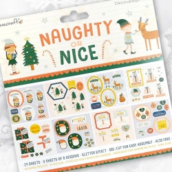 Dovecraft Christmas Naughty or Nice 8x8 Decoupage Pad (DCDPG025X21)