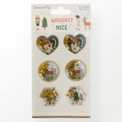 Dovecraft Christmas Naughty or Nice Shaker Stickers
