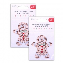 2 for 1 OFFER - 2 x Simply Creative Gem Gingerbread Man Sticker