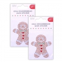 2 for 1 OFFER - 2 x Gem Gingerbread Man Sticker (SCSTK201X19 x 2)