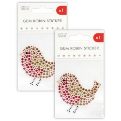 2 for 1 OFFER - 2 x Simply Creative Gem Robin Sticker