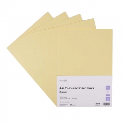 Dovecraft A4 Coloured Card 180gsm - Cream (DCCRD008)
