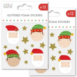 2 for 1 Offer - 2 x Dovecraft Foam Stickers - Santa & Elves