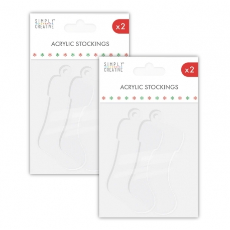 2 for 1 OFFER - 2 x Christmas Acrylic Stockings (SCTOP093X21 x