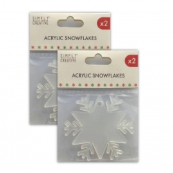 2 for 1 OFFER - 2 x Christmas Acrylic Snowflakes (SCTOP094X21 x