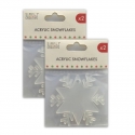 2 for 1 OFFER - 2 x Christmas Acrylic Snowflakes (SCTOP094X21 x 2)