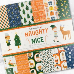 Dovecraft Christmas Naughty or Nice 12 x 12 Paper pad