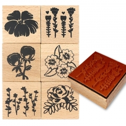 Dovecraft Wooden Stamp Bundle, Flowers - 6 stamps (DCWDN030)