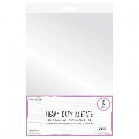 Dovecraft Heavy Duty Acetate 10 sheets (DCBS250)