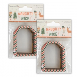 2 for 1 OFFER - 2 x Naughty or Nice Wooden Frames