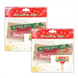 2 for 1 OFFER - 2 x Dovecraft Christmas Sign - Stop Here